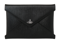 Bella Envelope Clutch, Leather, Black, MII, 3*